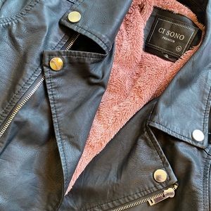 Moto Fake Leather Jacket